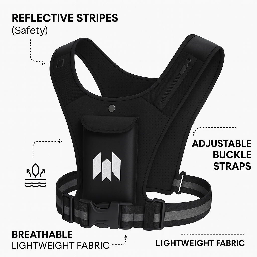 WEST BIKING Adjustable Reflective Weighted Vest – Night Running, Cardio & Strength Training Gear