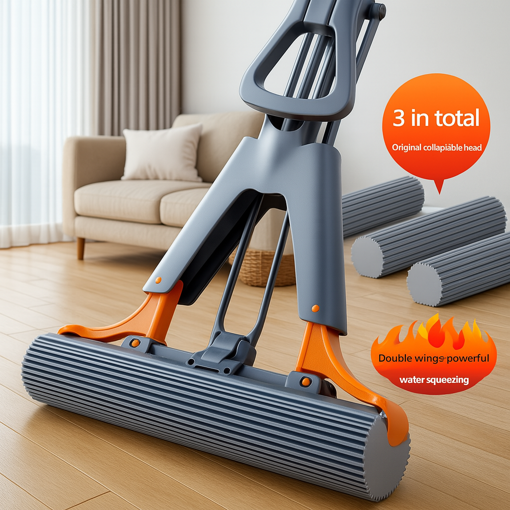 Floor Mop Sponge Folded Squeeze Water Mop Success Active