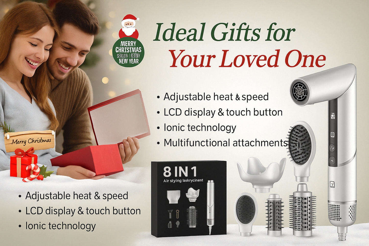 Multifunctional High-speed Air Comb Hair Dryer