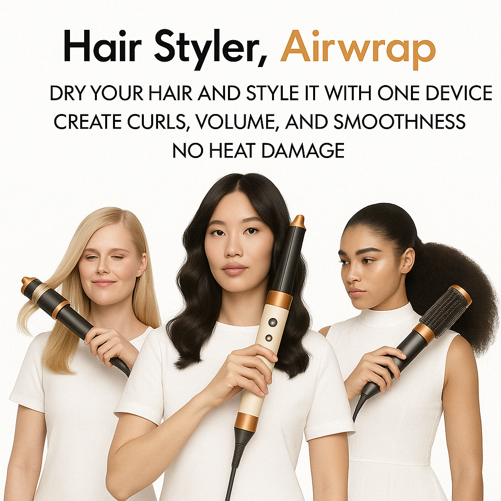 Multifunctional Hair Styler, Airwrap with  Leather Box
