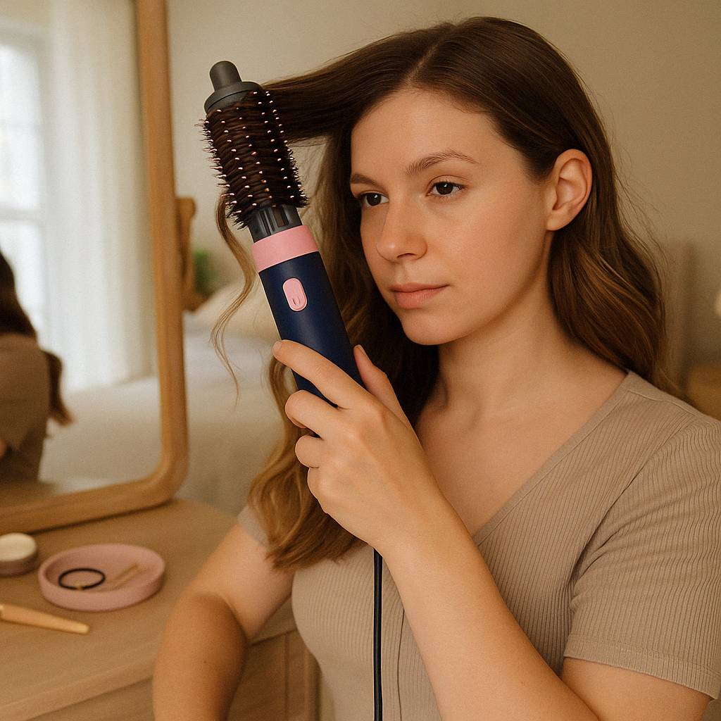 Five-in-one  Hair Dryer Air Comb  Negative Ion Hair Care Curling Iron Curling
