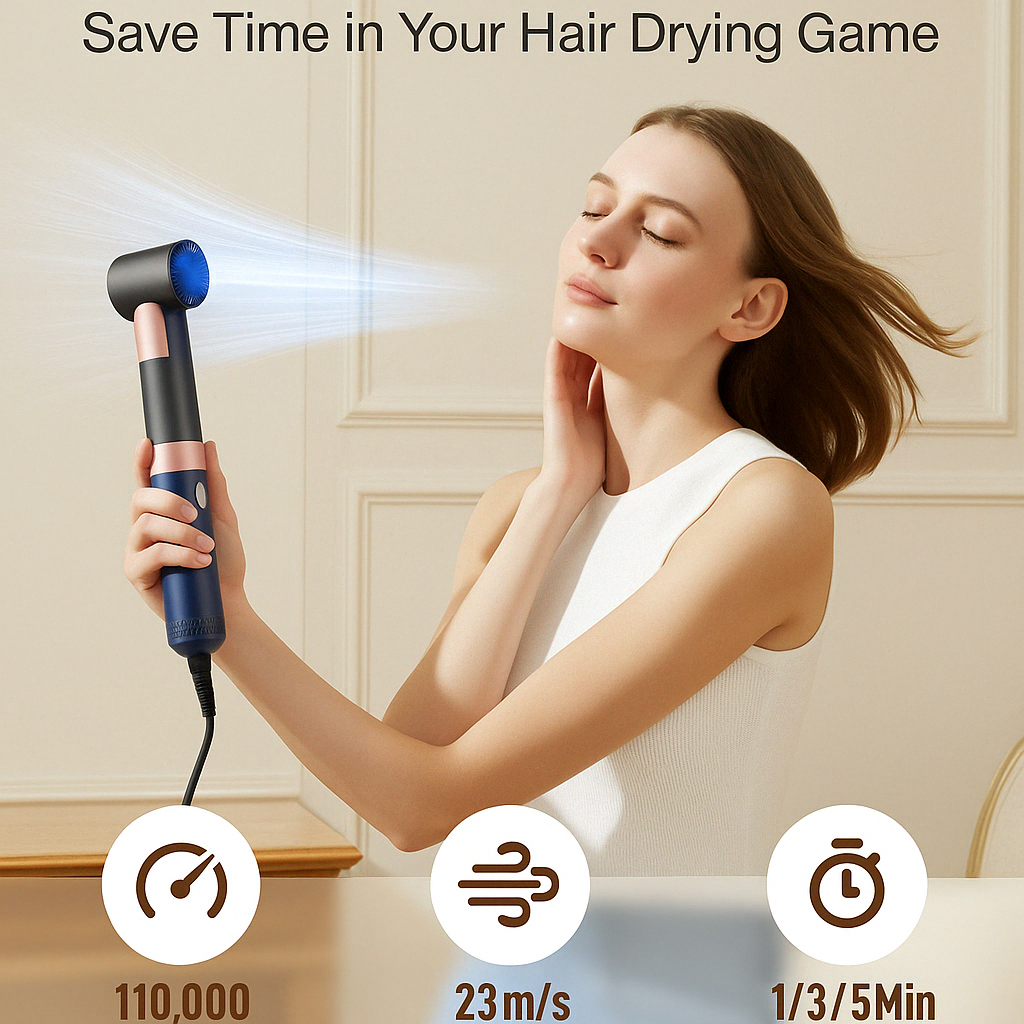 Five-in-one  Hair Dryer Air Comb  Negative Ion Hair Care Curling Iron Curling