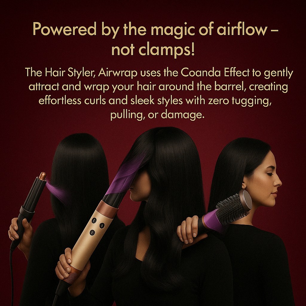 Multifunctional Hair Styler, Airwrap with  Leather Box