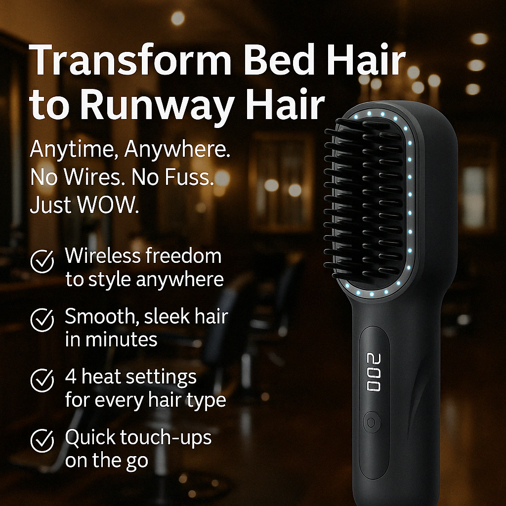 wireless straight hair comb