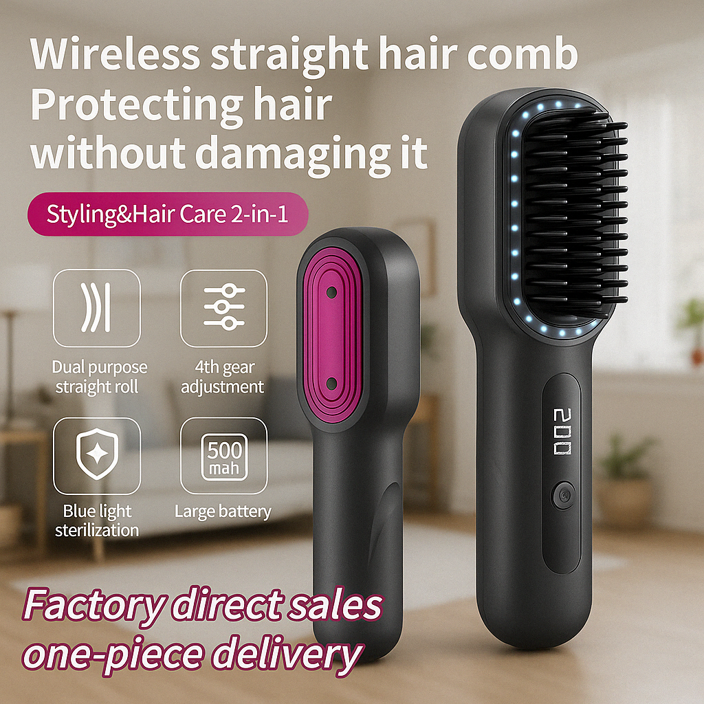 wireless straight hair comb