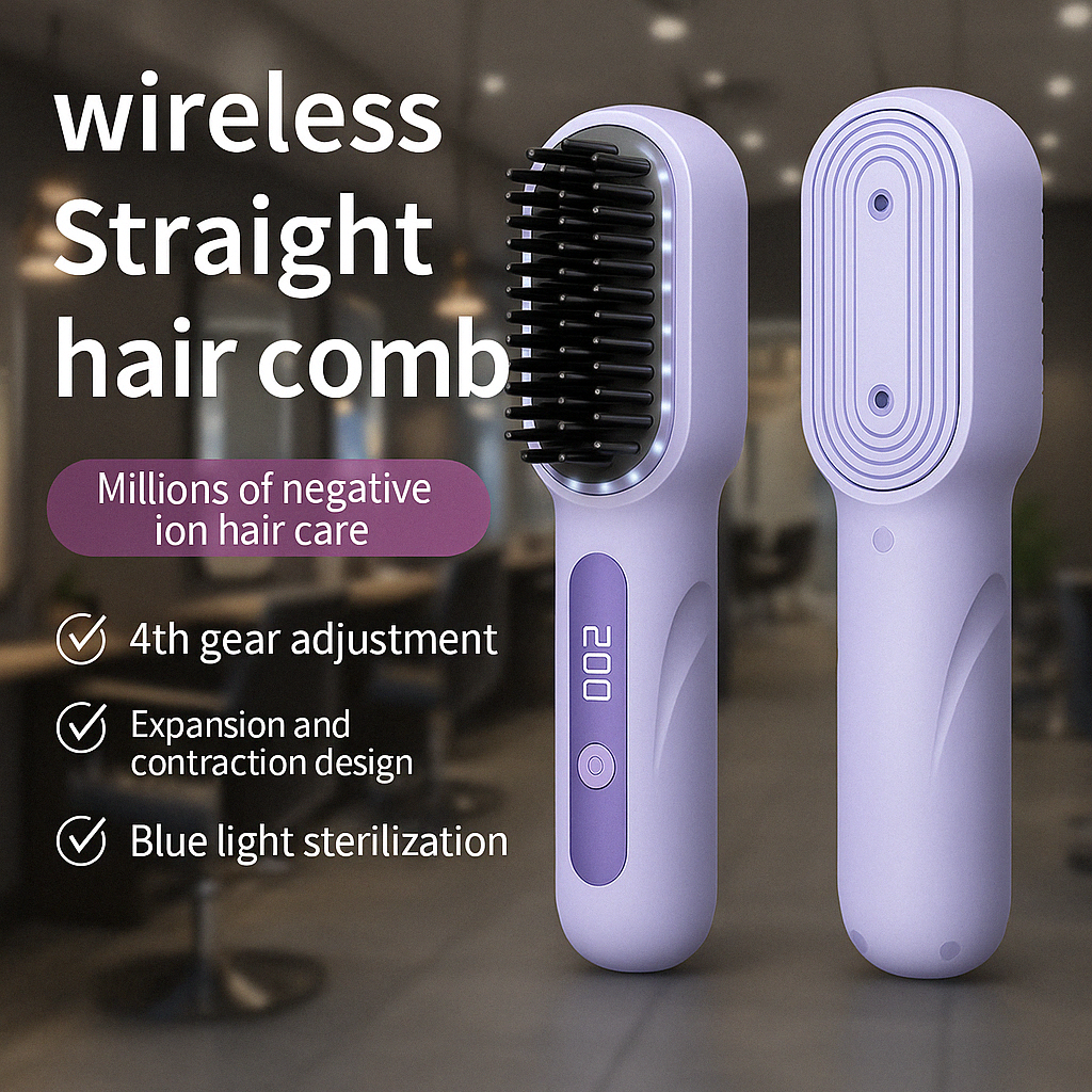 wireless straight hair comb