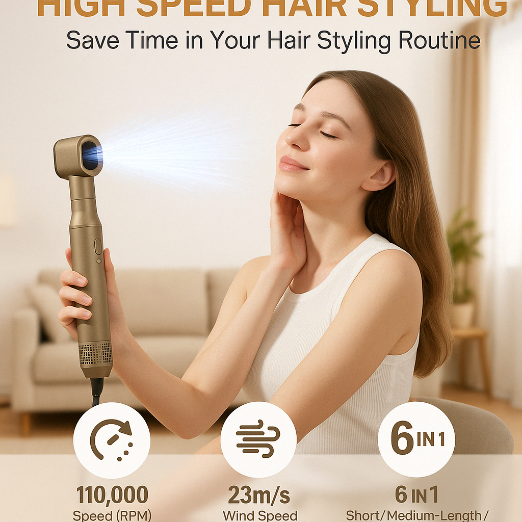 Hair Dryer Brush 6 in 1 Professional Hot Air Styler
