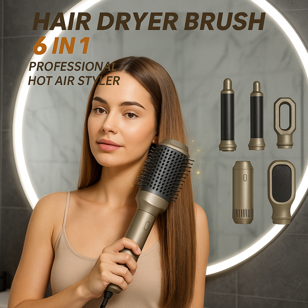 Hair Dryer Brush 6 in 1 Professional Hot Air Styler