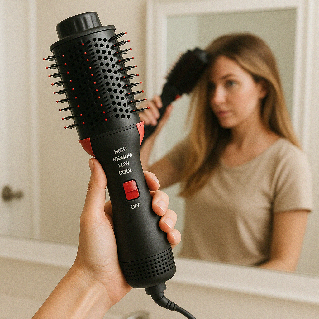 Mini 5-In-1 Salon One-Step Hair Dryer & Styler  Negative Ion Blow Dry