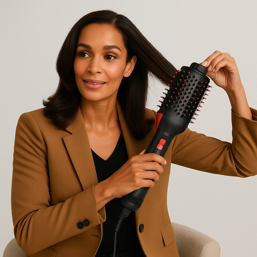 Mini 5-In-1 Salon One-Step Hair Dryer & Styler  Negative Ion Blow Dry