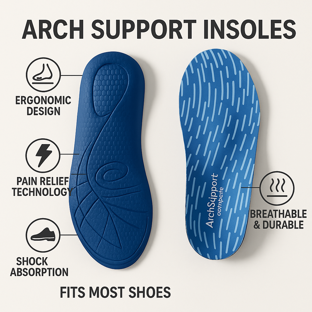 Insole High Elastic EVA Correction Insole Flat Foot Correction Insole