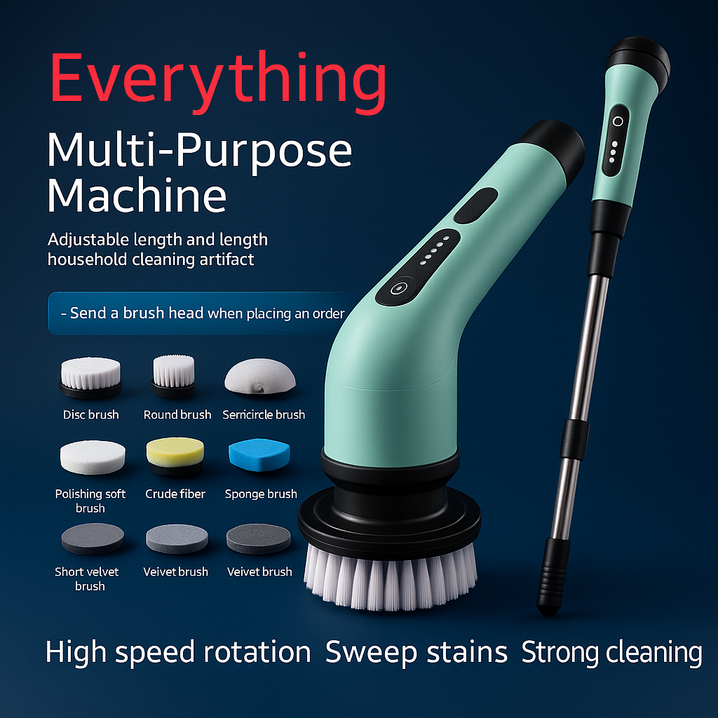 Electric Multi-function Cleaning Brush Household Kitchen Bathroom Floor