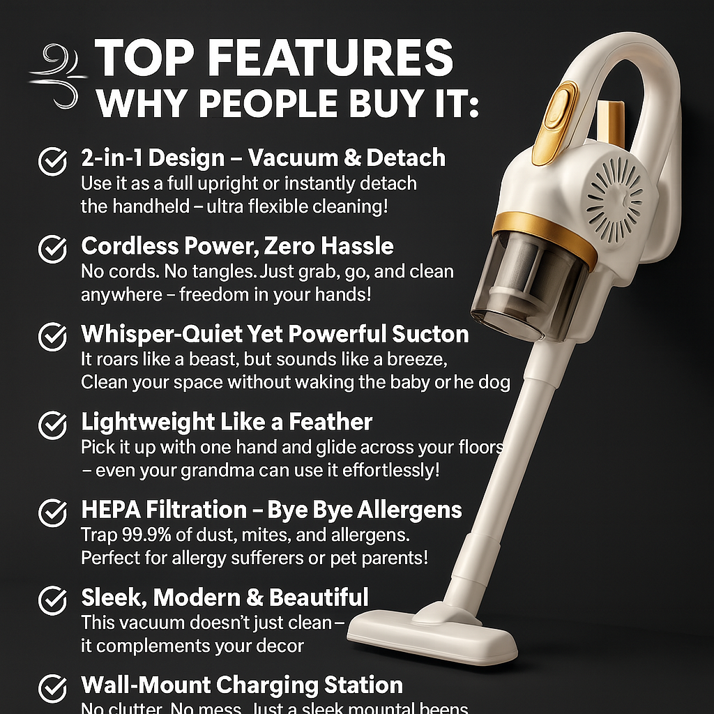 Wireless Handheld Vacuum Cleaner Ultra Quiet Integrated Carpet Washing Dust Removal Suction Machine For Home Use Strong Suction