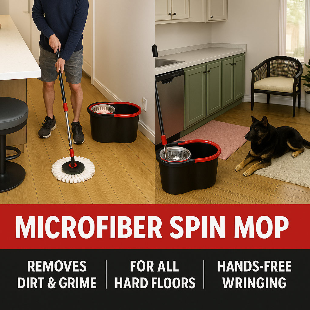 Microfiber Spin Mop, Bucket Floor Cleaning System