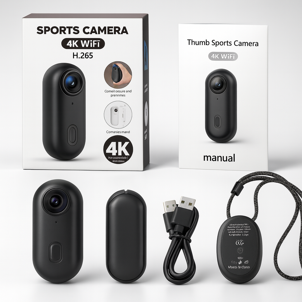 Thumb Camera WIFI  Waterproof Sports Camera 4K Outdoor Riding Skiing