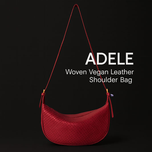 Adele Woven Vegan Leather Shoulder Bag