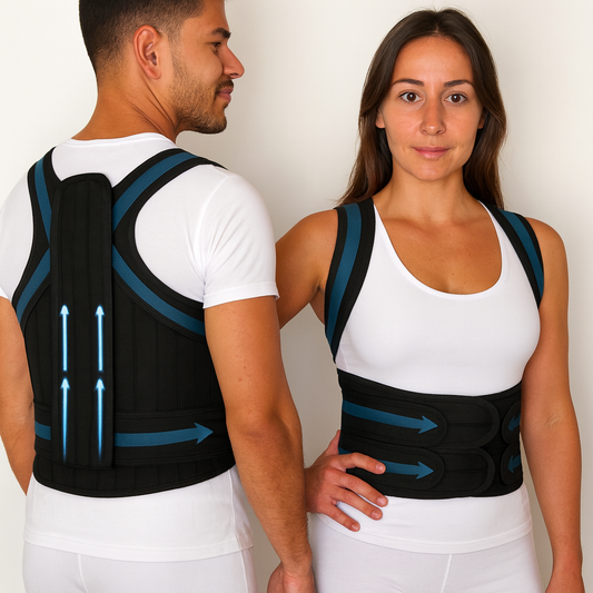 Fit Breatheable Adjustable Back Posture Corrector Brace – Full Back Support for Spine Alignment, Scoliosis & Hunchback Relief