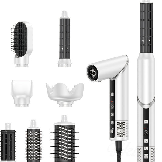 9-in-1 Hair Dryer & Styler Set | Automatic Curling, Blow Drying, Straightening, Volumizing Tool with LED Display