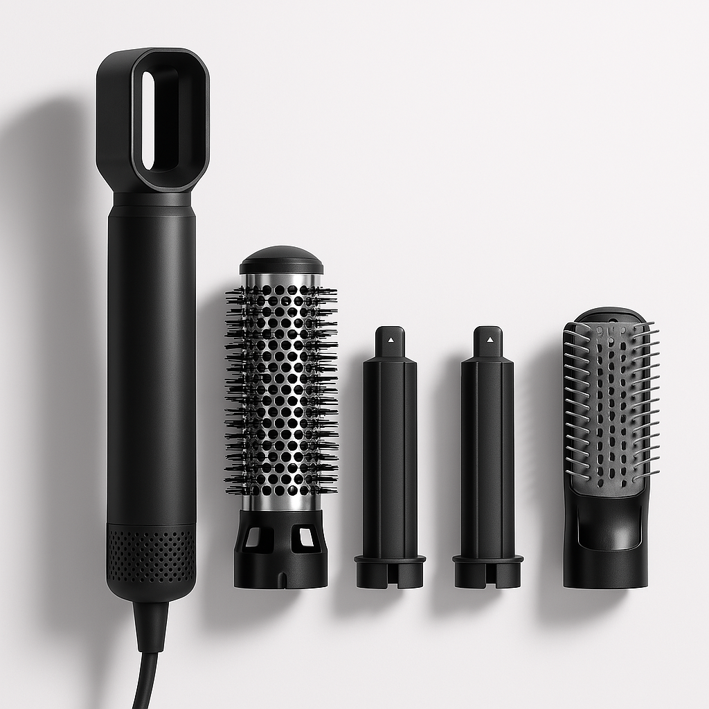 6-in-1 Airwrap Multi-Styler Tool | Curl, Straighten, Volumize & Dry | Black Hair Dryer Brush Set for Women