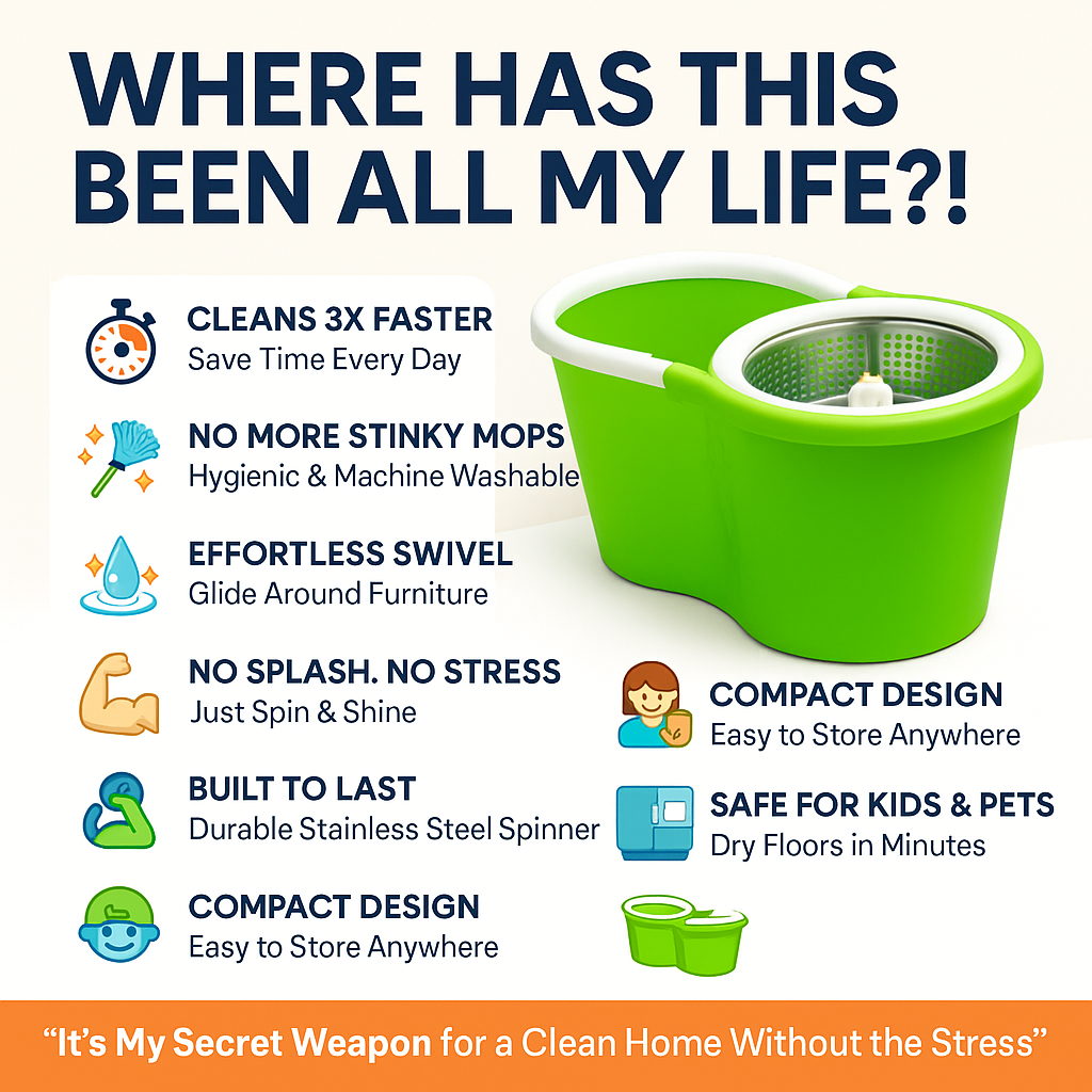 Microfiber Spin Mop, Bucket Floor Cleaning System