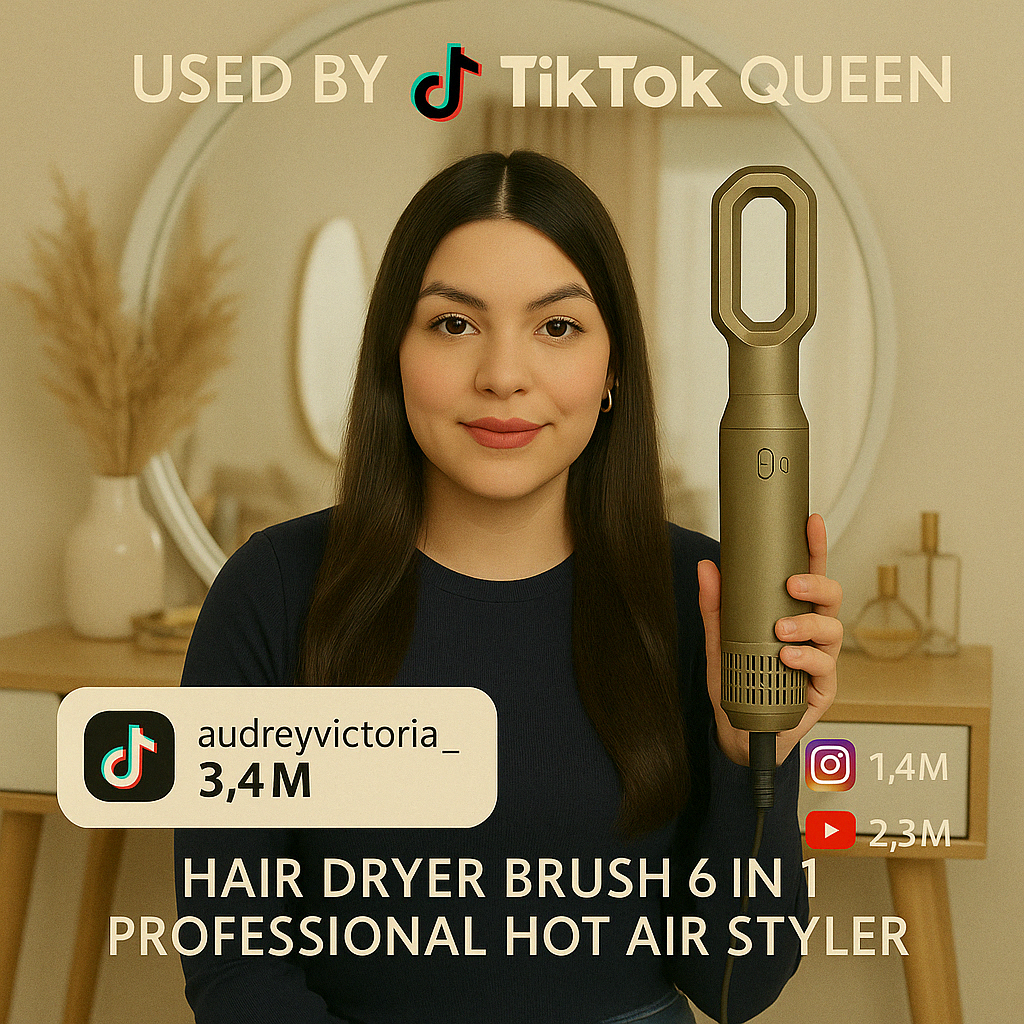 Hair Dryer Brush 6 in 1 Professional Hot Air Styler