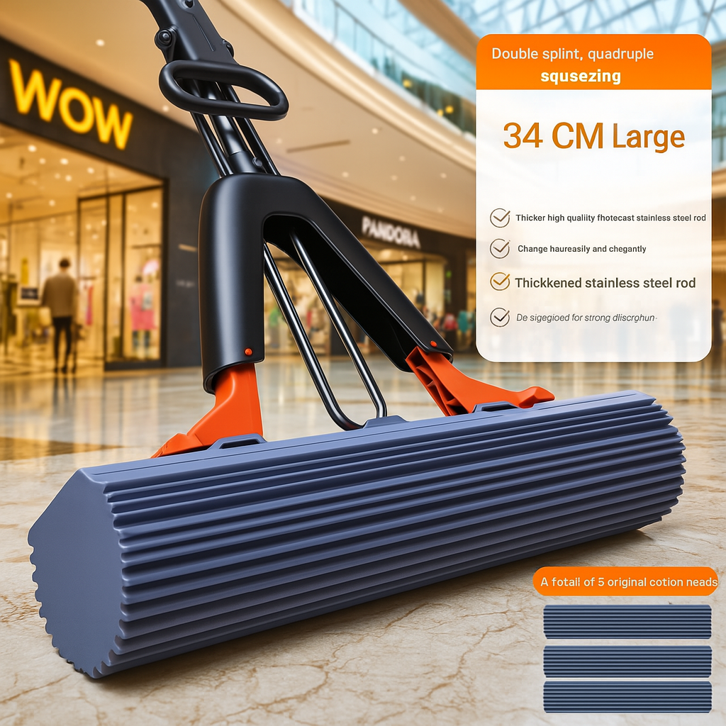 Floor Mop Sponge Folded Squeeze Water Mop Success Active