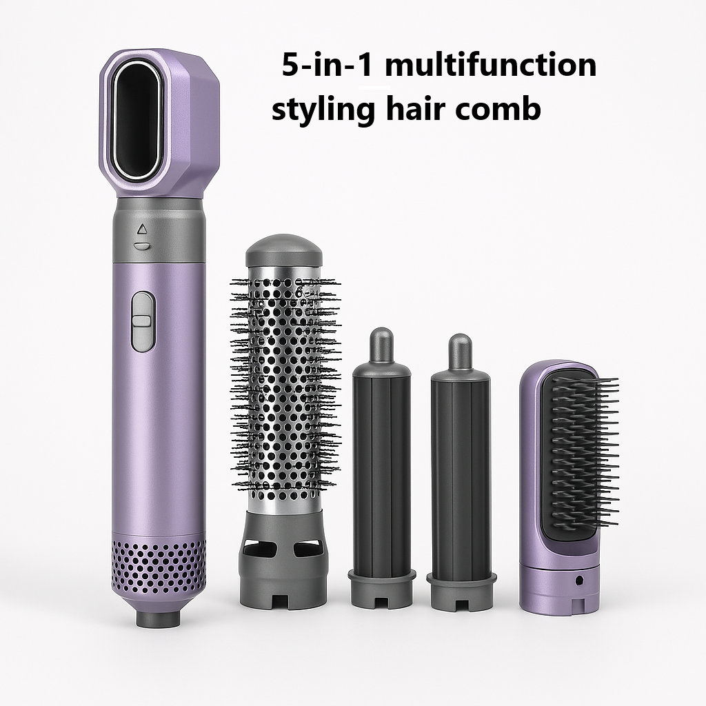 6-in-1 Airwrap Multi-Styler Tool | Curl, Straighten, Volumize & Dry | Purpler Hair Dryer Brush Set for Women