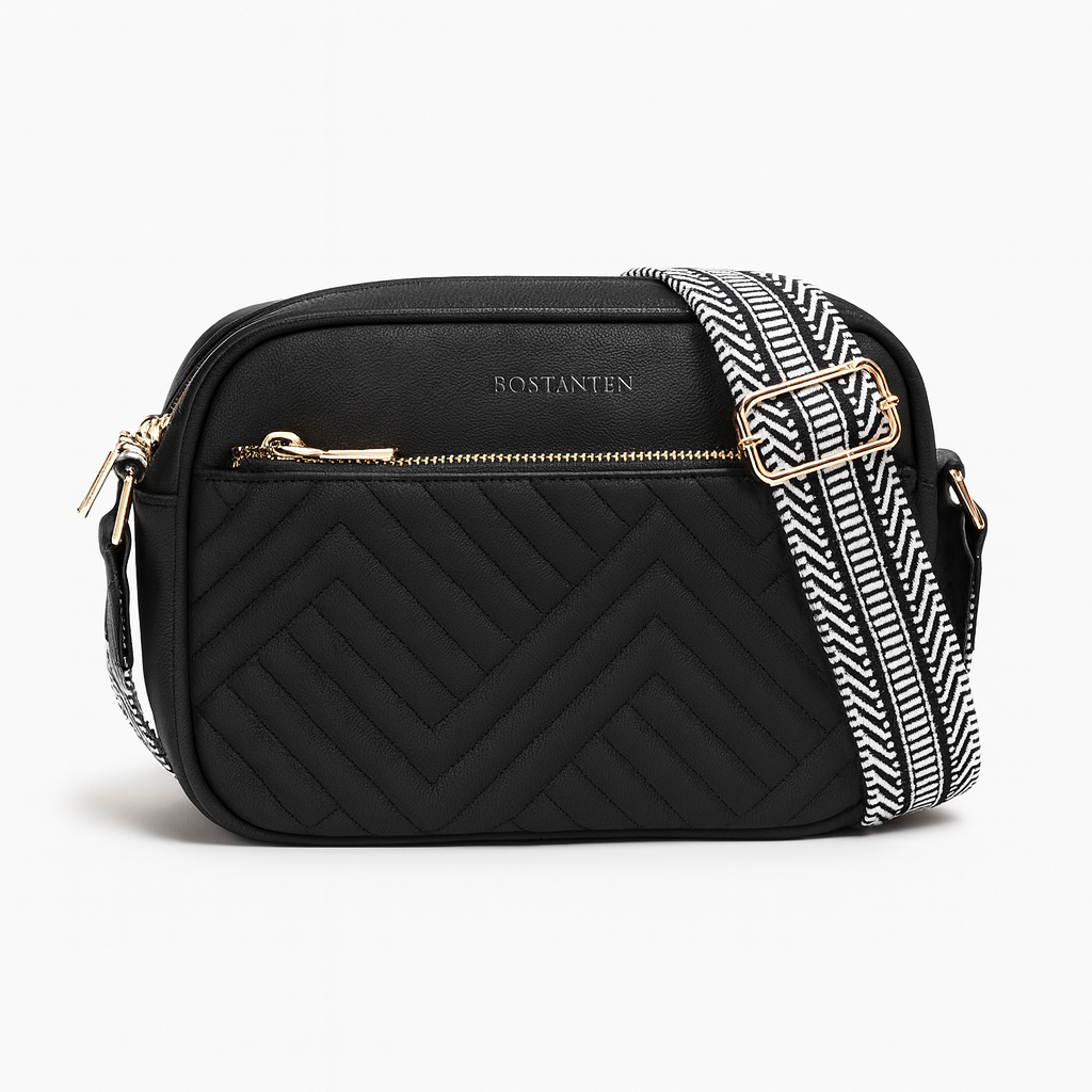 Quilted Crossbody Bag for Women – Stylish Shoulder Purse with Wide Adjustable Strap