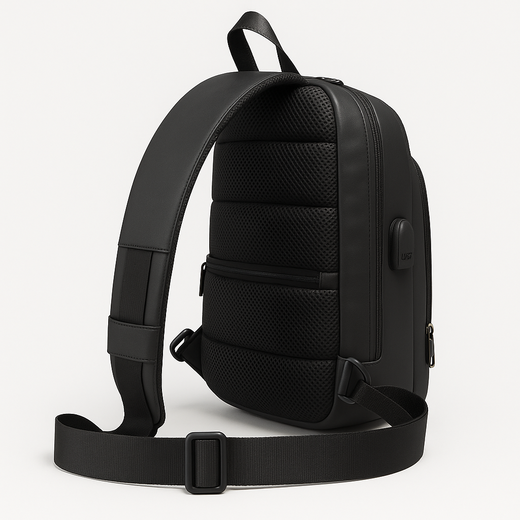 Anti-Theft Cross-Body Charging Bag – RFID-Blocking Travel Sling, Slash-Resistant Messenger Bag Unisex