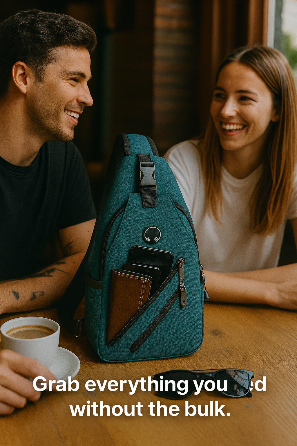 Anti-Theft Crossbody Sling Bag – Lightweight Travel & Hiking Chest Daypack