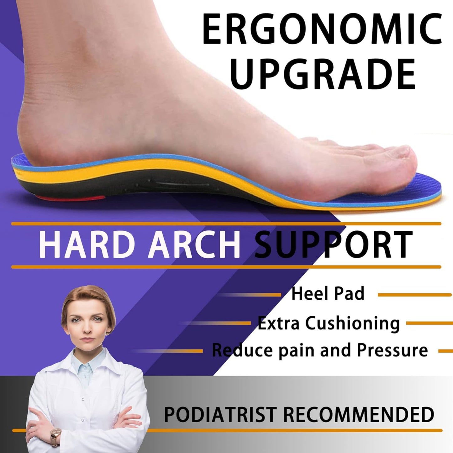 Heavy-duty Insoles inserts offering enhanced support and relief from strain